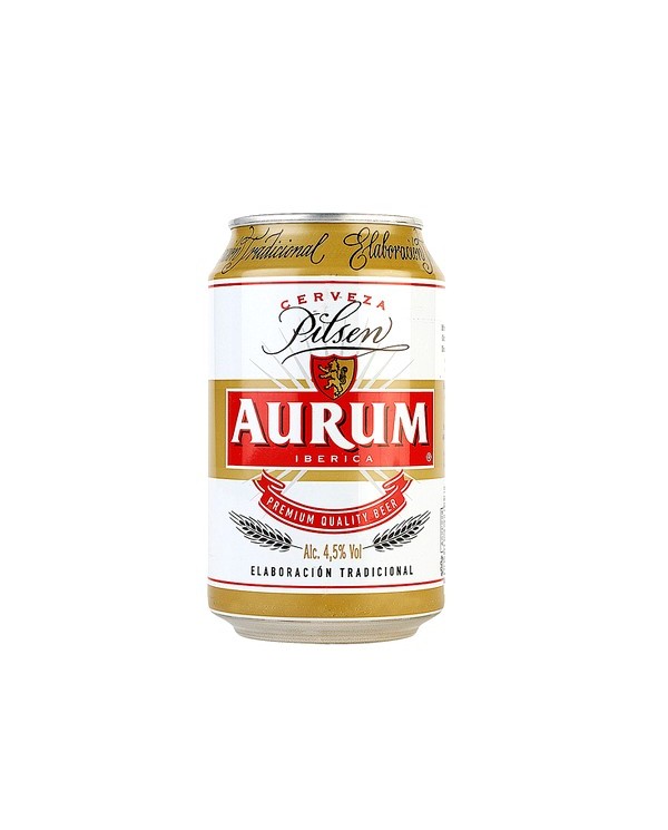 Cerveza Aurum lata 330 cl.
