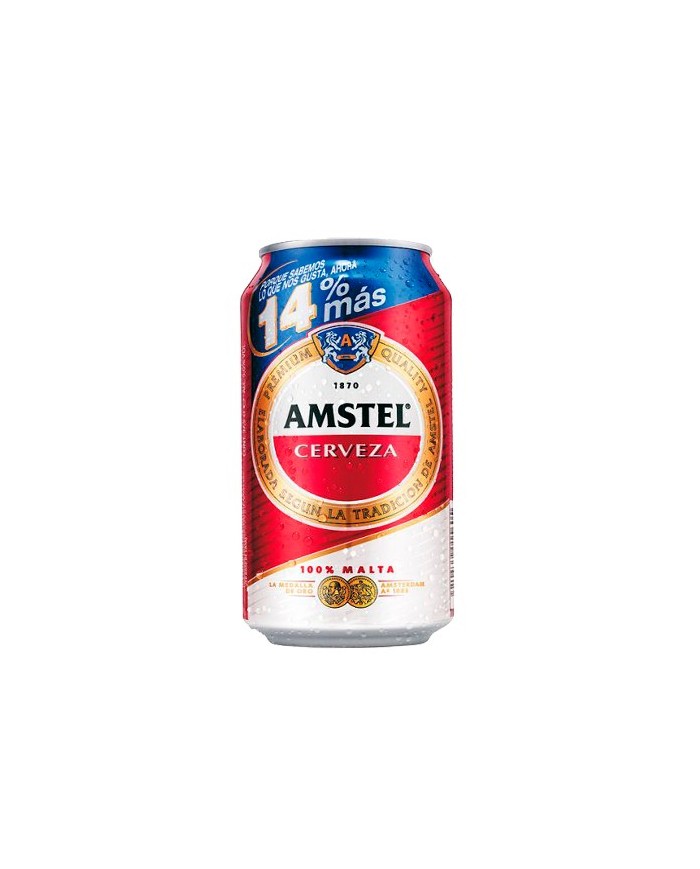 Cerveza Amstel 100 % malta lata 375 cl.