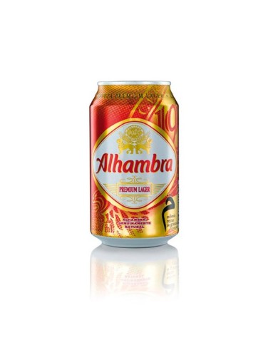 Cerveza Alhambra lata 330 ml.