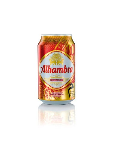 Cerveza Alhambra lata 330 cl.