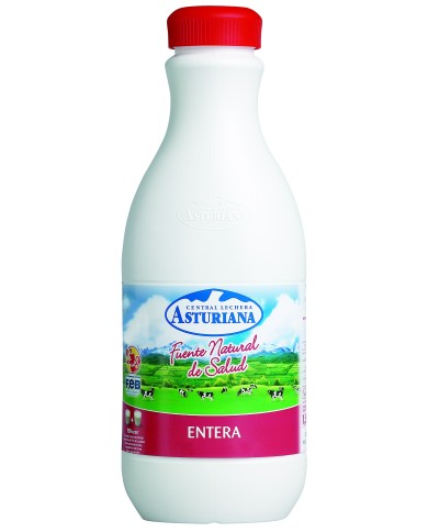 Asturiana Leche Entera Botella 1,5 L.