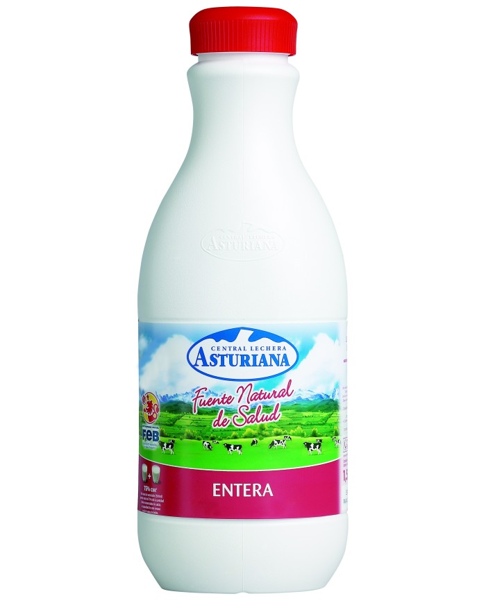 Asturiana Leche Entera Botella 1,5 L.