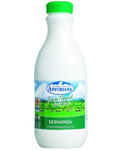 Asturiana Leche Desnatada Botella 1,5 L.