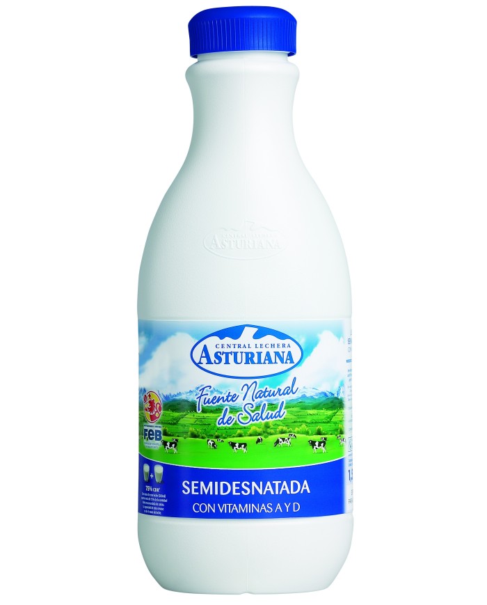 Comprar leche - Asturiana Semidesnatada - Al mejor precio On Line.