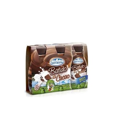 Asturiana Batido de Cacao botellín 200 ml (Pack 3x200 ml) 