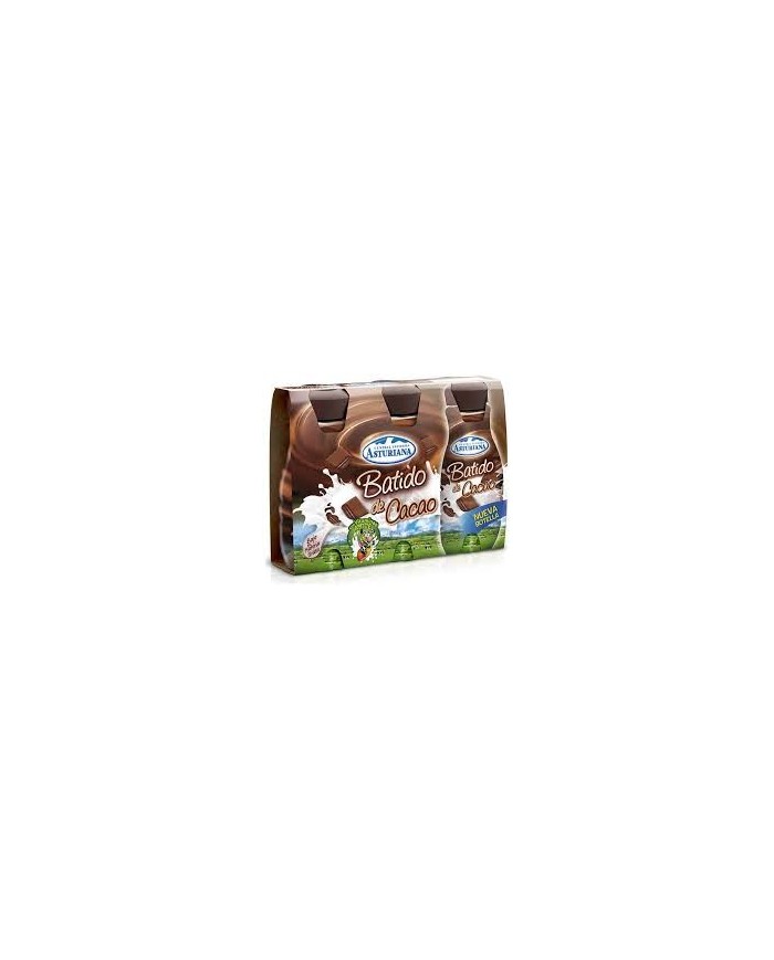 Asturiana Batido de Cacao botellín 200 ml (Pack 3x200 ml) 