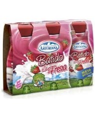 Asturiana Batido de Fresa botellín 200 ml (Pack 3x200 ml) 
