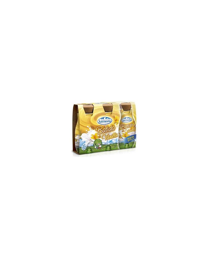 Asturiana Batido de Vainilla botellín 200 ml (Pack 3x200 ml) 