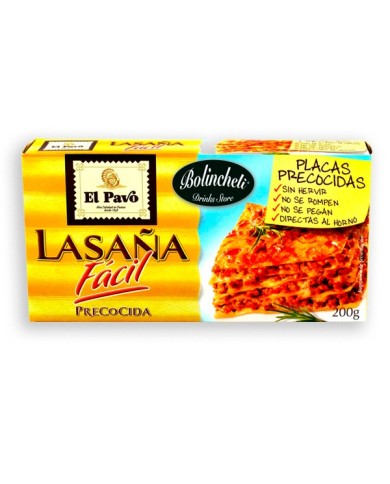 Lasaña Fácil El Pavo estuche 200 grs.