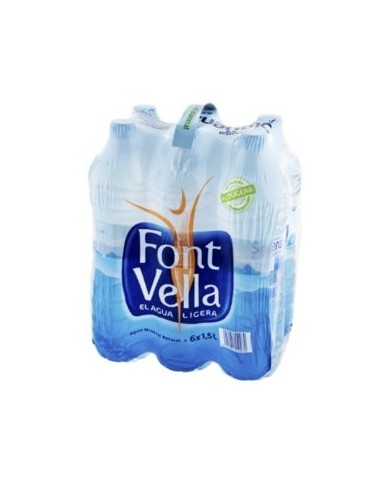 Agua Mineral Font Vella 1,5L. PACK-6