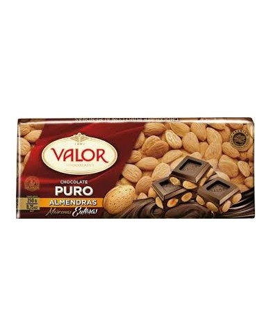Valor Chocolate puro con almendras 250 grs.