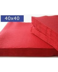 Comprar Servilleta de papel doble capa Roja 40x40 cm.