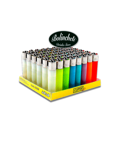 Encendedores Clipper colores translúcidos Estuche de 44+4 gratis