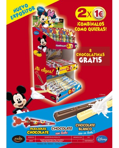 Disney Lote Parasoles + Chocolatinas 2x1€.