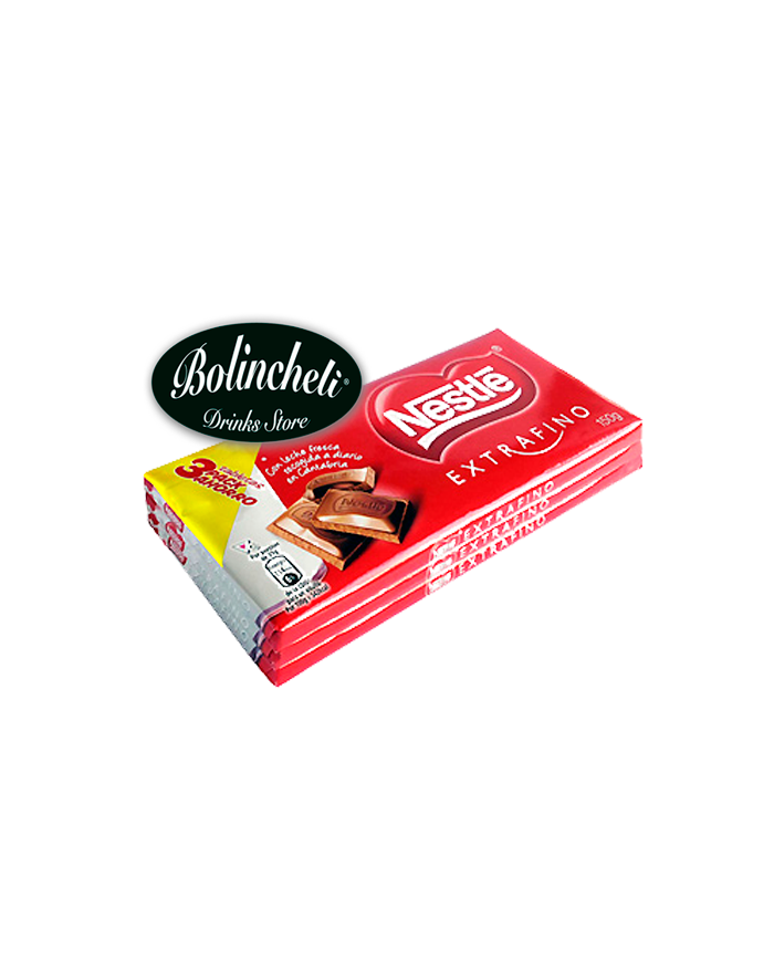 Nestle Extrafino Chocolate con leche 125 grs. Pack-3