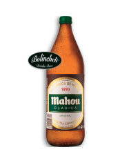 Cerveza Mahou clásica botella 1 L.