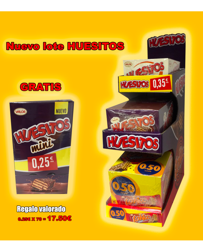 Lote expositor Huesitos/Tokke.