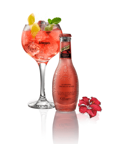 Tónica Schweppes Hibiscus Premium 200 ml.  C/24