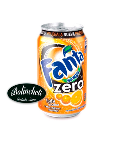 Fanta Naranja zero lata 330 ml.