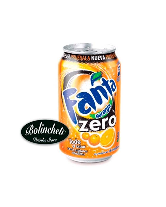 Fanta Naranja zero lata 330 ml.