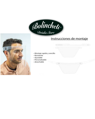 Pantalla protectora ajustable-desechable PET C/100