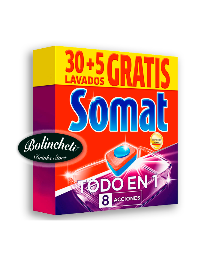 Somat pastillas para lavavajillas todo en uno 30+5 gratis