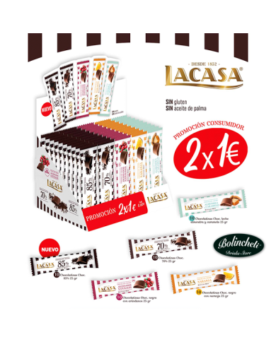 Lacasa Lote Chocolatinas surtidas 50 unidades 2x1€