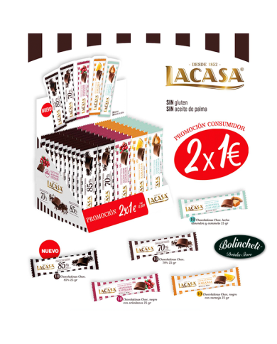 Lacasa Lote Chocolatinas surtidas 58+6 sin cargo