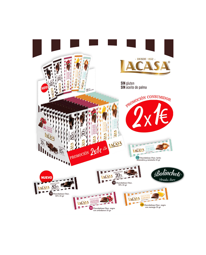 Lacasa Lote Chocolatinas surtidas 58+6 sin cargo