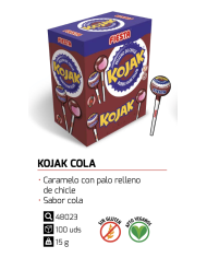 Chupa Chups Kojak cola con chicle estuche 100 unidades