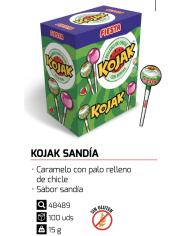 Chupa Chups con chicle Kojak Sandía estuche 100 unidades