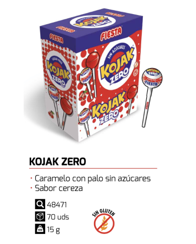 Chupis Kojak ZERO estuche 70 unidades