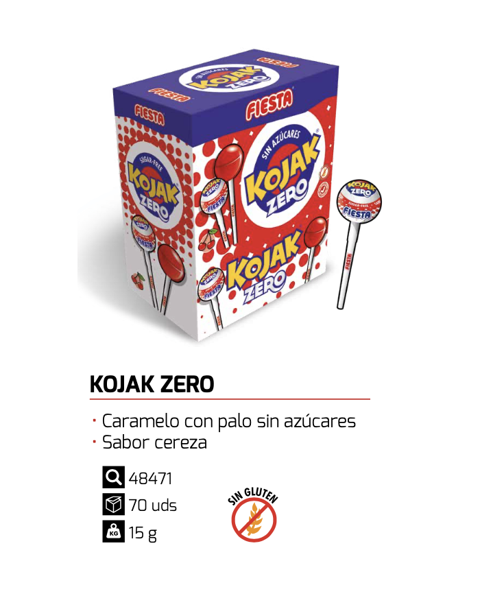 Chupis Kojak ZERO estuche 70 unidades