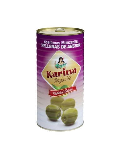 Aceituna Rellena de Anchoa Karina lata 1.5 Kg. 