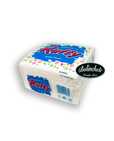 Ruffy servilleta blanca tissue 33x33 cm. pack-80 servilletas
