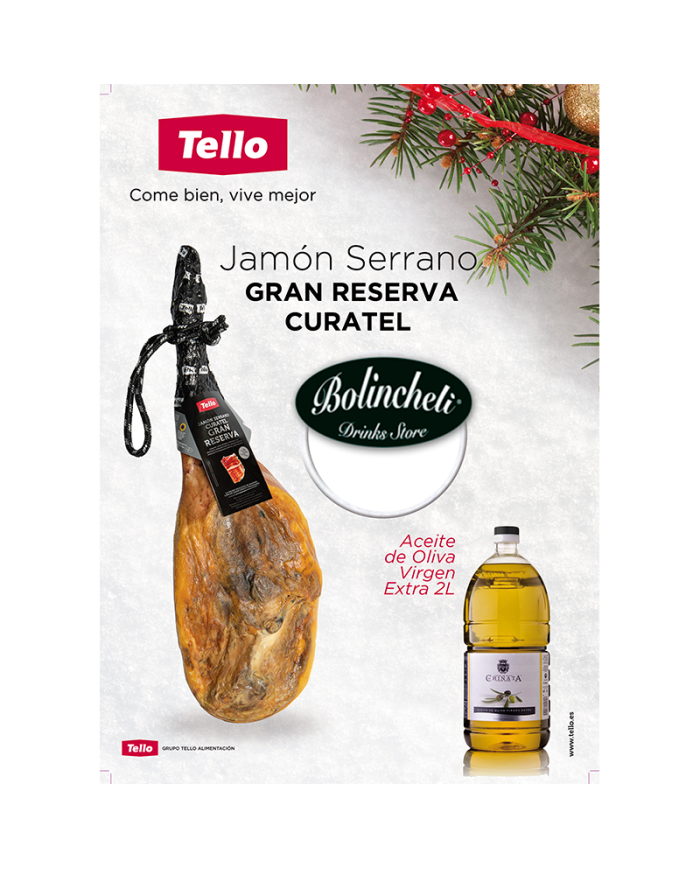 Lote Jamón gran reserva Curatel Tello-Chinata Navidad 2022