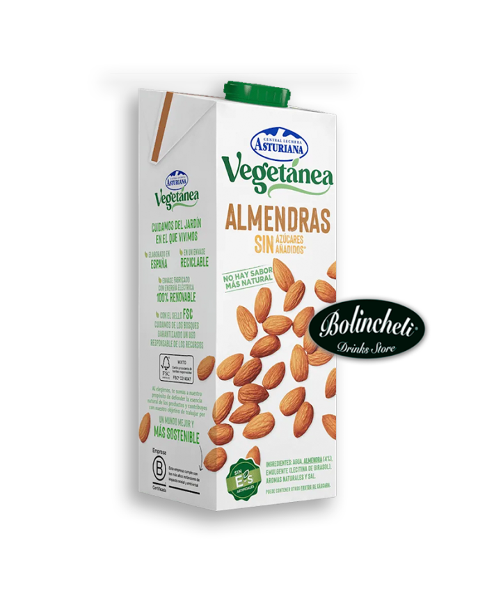 Asturiana Vegetánea de almendras brik 1 litro caja de 6u.