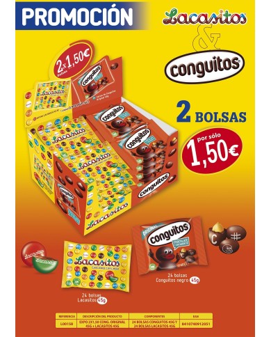 Promoción de Lacasitos y Conguitos 2x1.50€