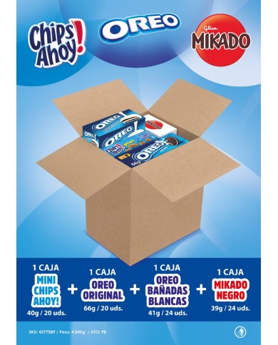 Lote Galletas 2023 con Oreo - Oreo blanco - Mini Chips Ahoy y Mikado