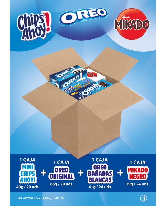 Lote Galletas 2023 con Oreo - Oreo blanco - Mini Chips Ahoy y Mikado