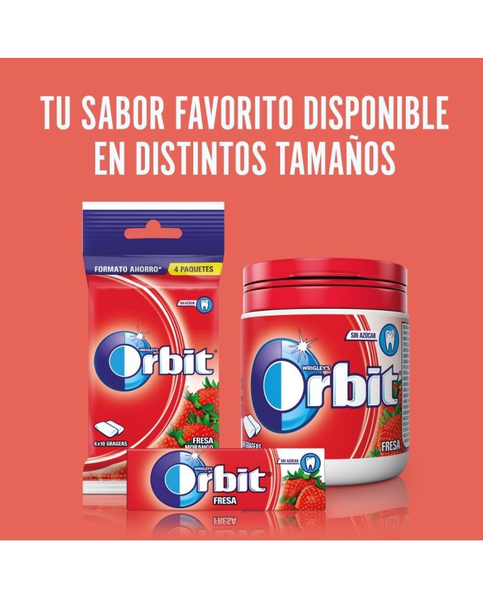 Chicles Orbit Fresa grageas 30 tabletas