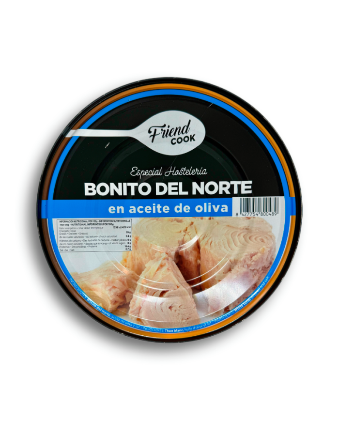 Bonito del Norte Friend cook en aceite de oliva lata 1800 grs.