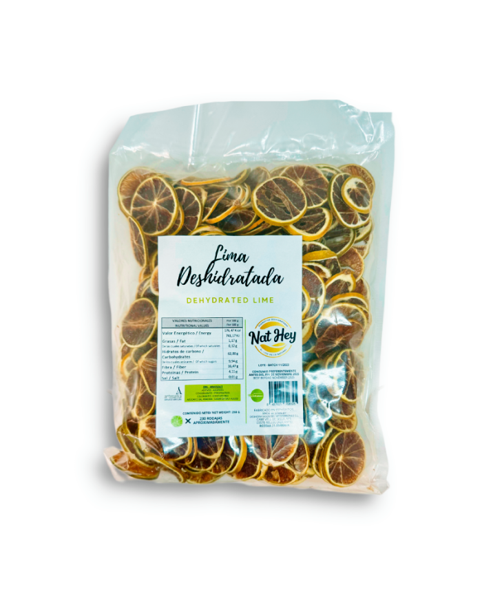 Lima en rodajas deshidratada bolsa de 250 grs. ( 230 rodajas aprox. )