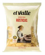 Patatas fritas el Valle rústicas bolsa de 380 gramos caja de 6 bolsas