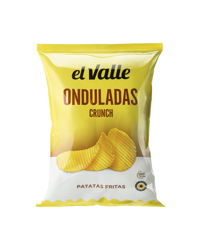 Patatas fritas el Valle onduladas crunch en bolsa de 140 gramos