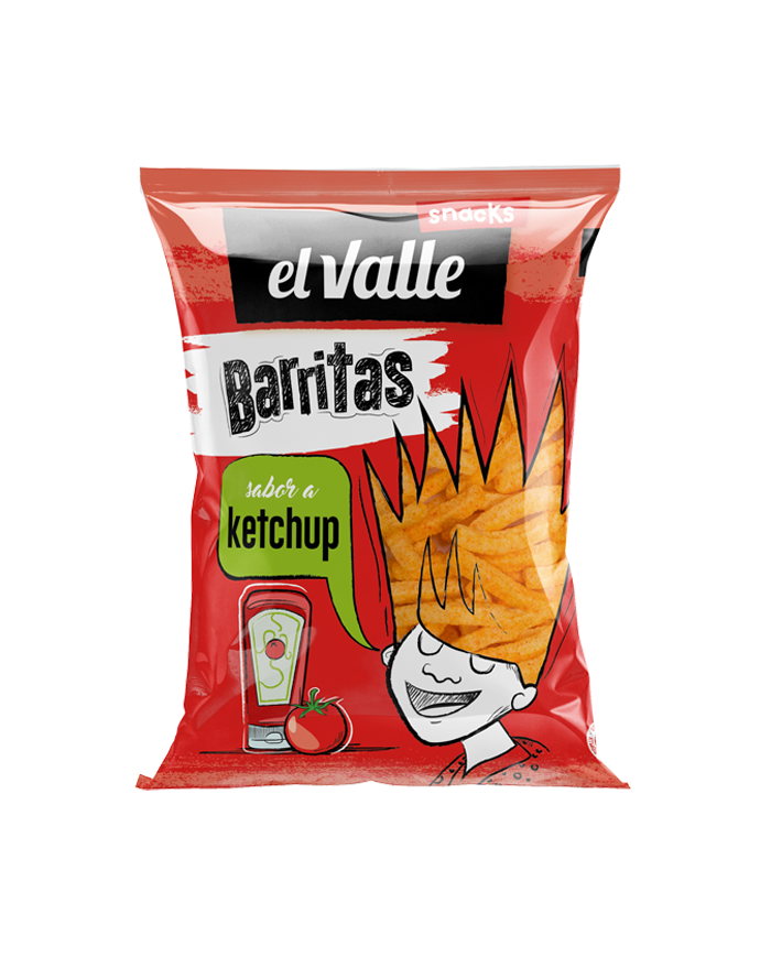 Barritas de ketchup el Valle bolsa de 80 gramos