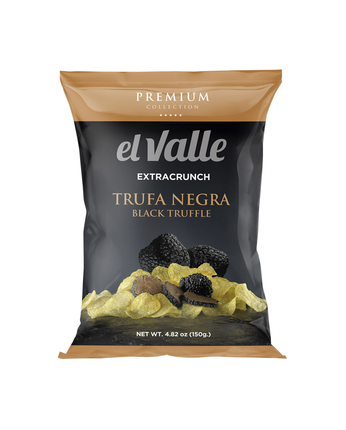 Patatas fritas el Valle Trufa negra bolsa de 150 gramos caja de 8 bolsas