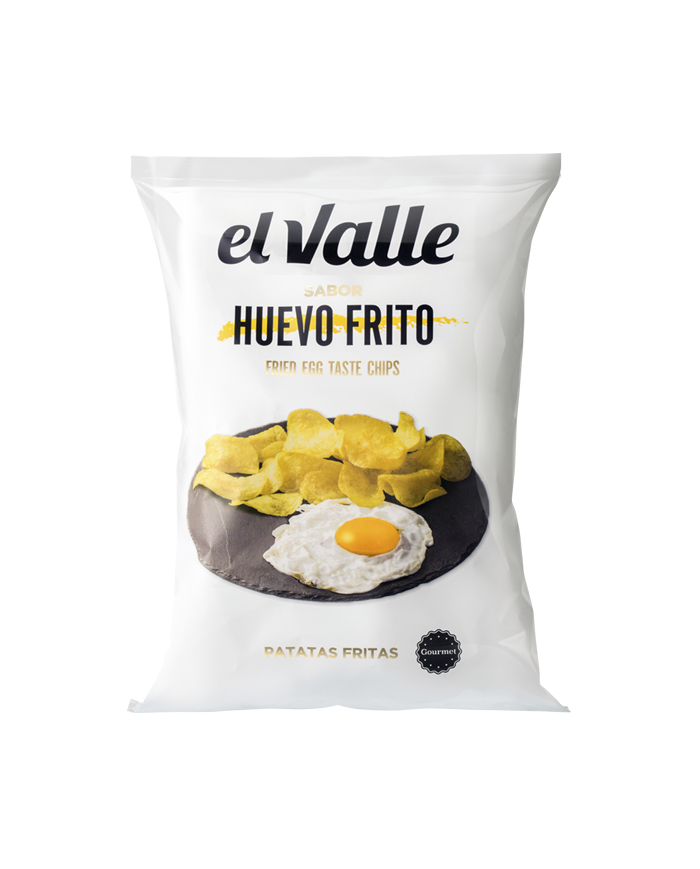 Patatas fritas el Valle sabor Huevo Frito 120 gramos caja de 10 bolsas