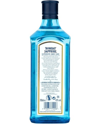 Ginebra Bombay Sapphire London Dry 700 ml.