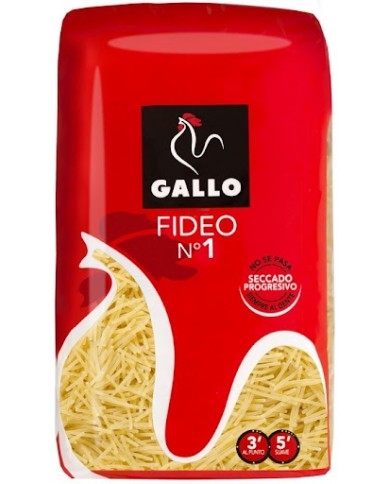 Gallo Fideo Nº1 bolsa 250 gramos caja 24u.